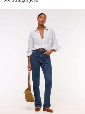 Abercrombie & Fitch Curve Love 90's Slim Straight Ultra High Rise Jeans 29 Short